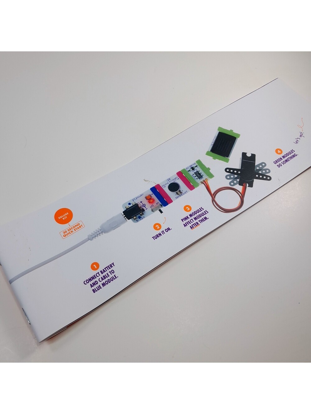 LittleBits Electronic modules Deluxe Kit Quick Start guide manual booklet ONLY